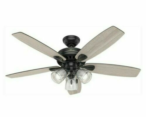 Hunter Fan 48 In Modern Matte Black Ceiling With Light Kit Remote Control For - Black Light Kit Ceiling Fan Hunter Fan 48 In Modern Matte Black Ceiling With Light Kit Remote Control For - Black Light Kit Ceiling Fan