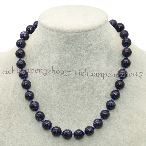 Natural 6/8/10/12/14mm Round Multicolor Gemstone Beaded Jewelry Necklace 18'' - Picture 33 of 221