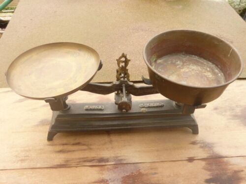 Antique Force 5 Kilo Scale Vintage Antique Early French Scale. 100+ Years Old - 第 1/13 張圖片