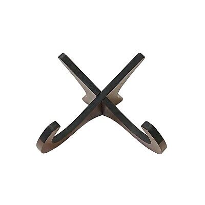 Simple Cross Look Brown Plate Plaque Holder Display Rack ws2955S Simple Cross Look Brown Plate Plaque Holder Display Rack ws2955S