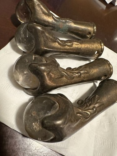 4 Gusseisen Krallen 4" Glaskugelfüße Antik Möbelfuß TX - Bild 9 von 9