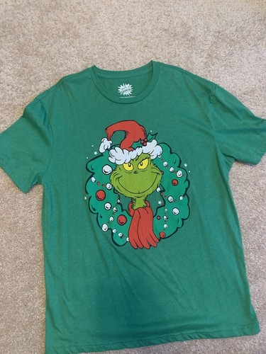 Dr. Seuss The Grinch Grün T-Shirt Kurzarm Größe L - Bild 1 von 2