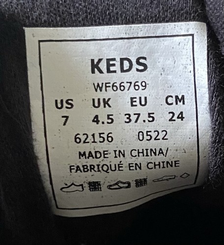 KEDS Ked’s Rifle Paper Co Kickback Black Floral Platform Sneakers 7 *worn once* - Picture 5 of 10
