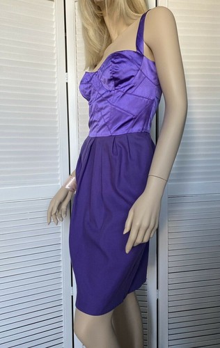 Dolce &Gabbana IT42 purple dress tulip skirt corset bustier - Picture 7 of 14