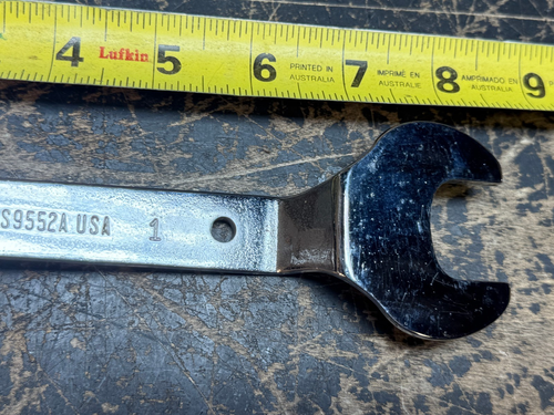 Snap-On S9552A Vacuum Modulator Offset Open End Wrench 7/8" 1" - Picture 2 of 13