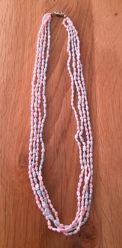 585er Gold Schließe 4 reihige Perlenkette, Flussperlen,Collier. ca. 20,92 Gramm - Bild 3 von 13