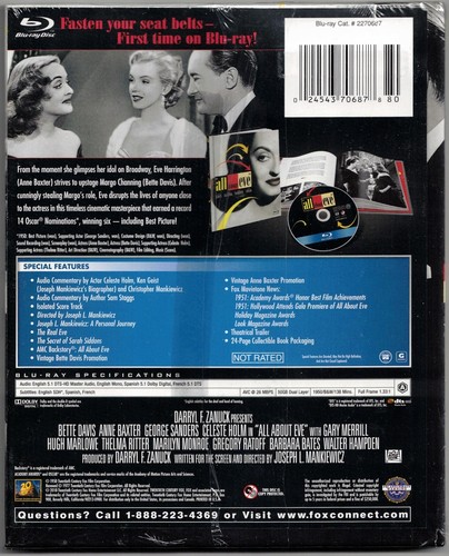 Bette Davis ALL ABOUT EVE Blu-ray DigiBook ANNE BAXTER Celeste Holm         0908 - Picture 5 of 7