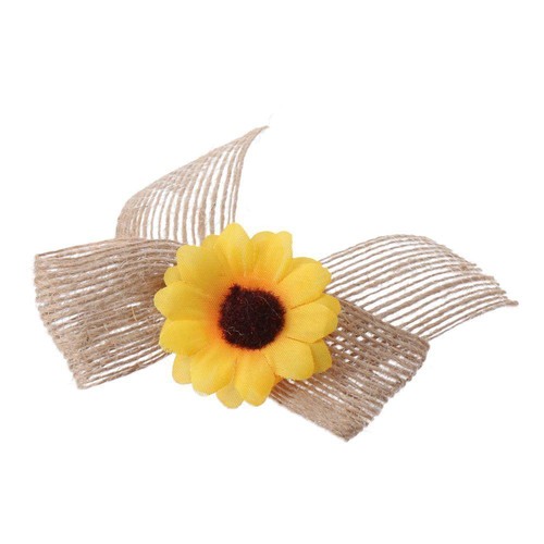 Linen Sunflower Linen Bow For Christmas Decoration - Picture 4 of 10