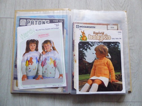 Vintage Knitting Patterns Job Lot 40+ in Album inc Patons - Picture 8 of 24