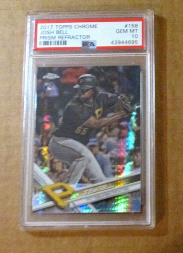2017 Topps Chrome Prism Refractor Josh Bell #158 PSA 10 GEM MT Rookie RC