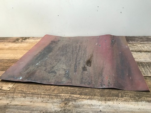Kupferblech 18" x 19 1/2" Kupferschmiedeschrott natürliche Patina Farben Grünspan (B) - Bild 7 von 8