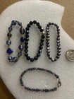 Lot Of 4 Beaded Bracelet Multi color 3 Stretch And 1 Is Clasp Bracelets
