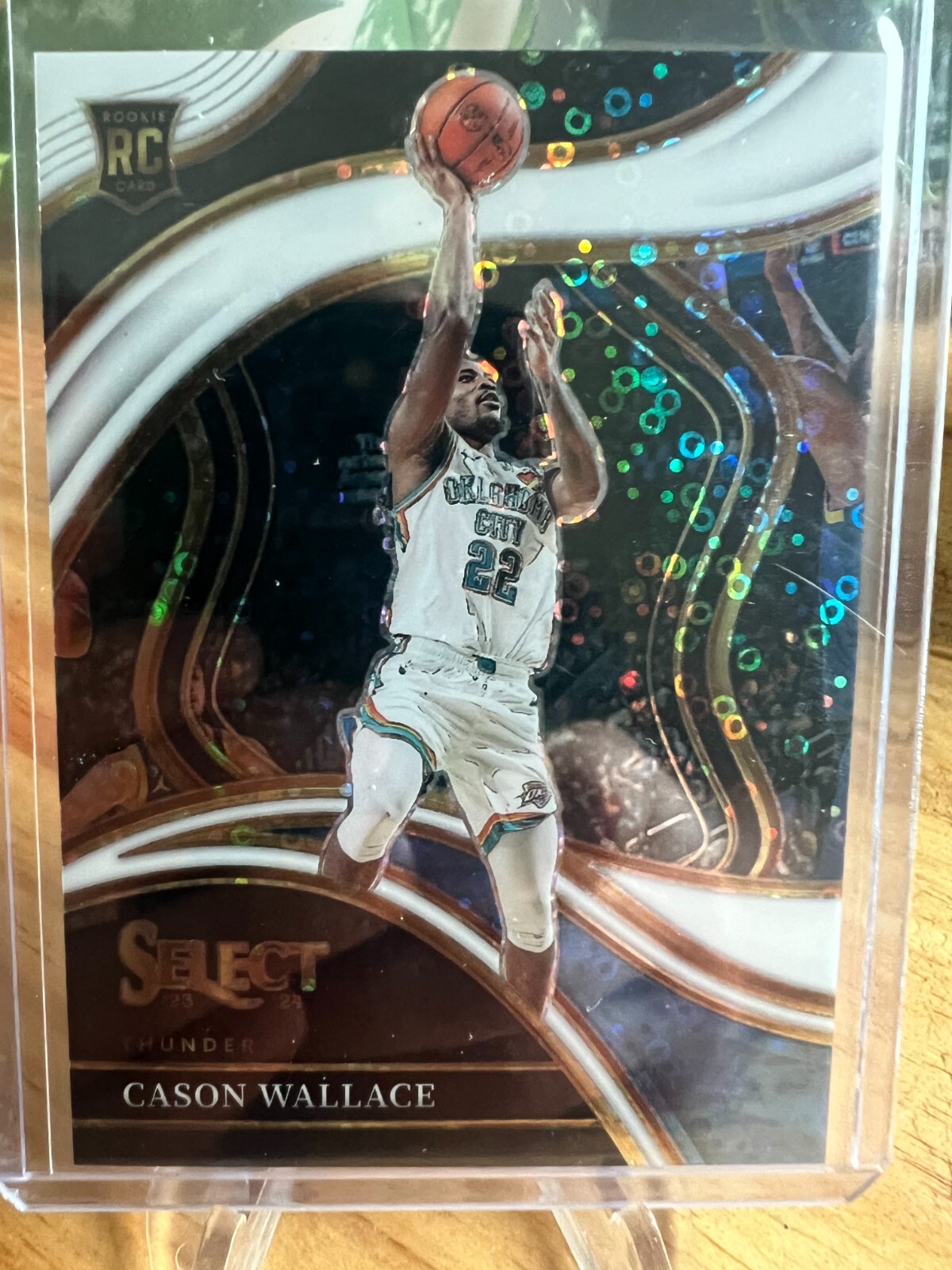 2023-24 Panini Select Cason Wallace #298 Courtside White Disco Prizm RC /75