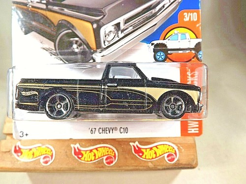 2016 Hot Wheels #143 HW Hot Trucks 3/10 '67 CHEVY C10 Black Variant Chrome MC5Sp - Picture 2 of 5