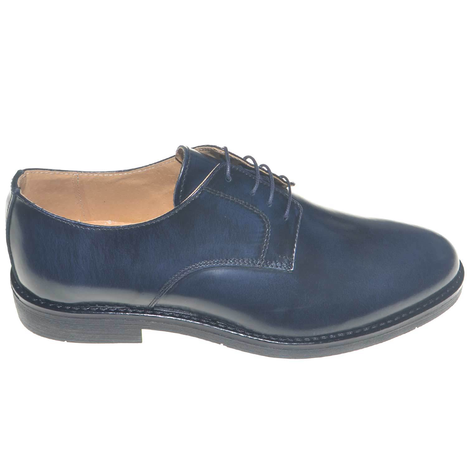 Scarpe uomo fondo gomma antiscivolo vera pelle abrasivato blu classica cerimonia Scarpe classiche da uomo Scarpe uomo fondo gomma antiscivolo vera pelle abrasivato blu classica cerimonia Scarpe classiche da uomo