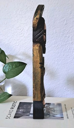 Antique Wood Carving of Apostle Saint Religious Relic Handmade Spain 11.5" Rare - Bild 7 von 8