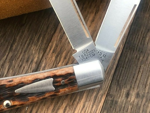 CASE XX *b 2021 BOSE COLLABORATION BROWN PEACH SEED JIG HT TRAPPER KNIVES - Picture 2 of 6