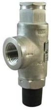  3/8" in x 1/2" out Safety Relief Valve 200 psi SS KUNKLE VALVE 0140-B01-ME0200