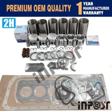 For Toyota 2H Engine Rebuild Kit 2H Engine Gasket Pistons Liners Bearings Rings