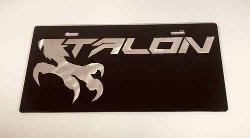 Honda Talon License Plate, Brushed Aluminum Lettering - Picture 1 of 2