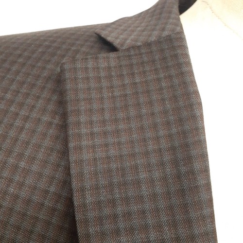 Michael Kors Men's Sport Coat Blazer 52 54 R Wool 2 Button Red Blue Plaid Jacket - Picture 9 of 11