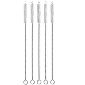 ‎REQUISITE NEEDS Reusable Drinking Bent Metal Straw - Silver, Pack of 4