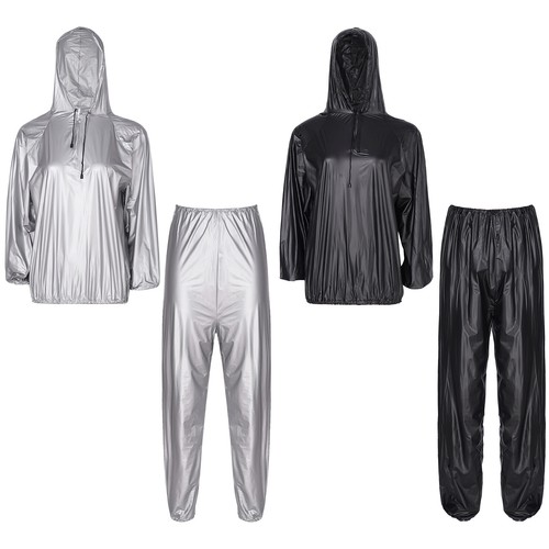 Men's Gym Fitness Tracksuits Hoodies and Pants Metallic Shiny Outfits Sportwear - Picture 2 of 27