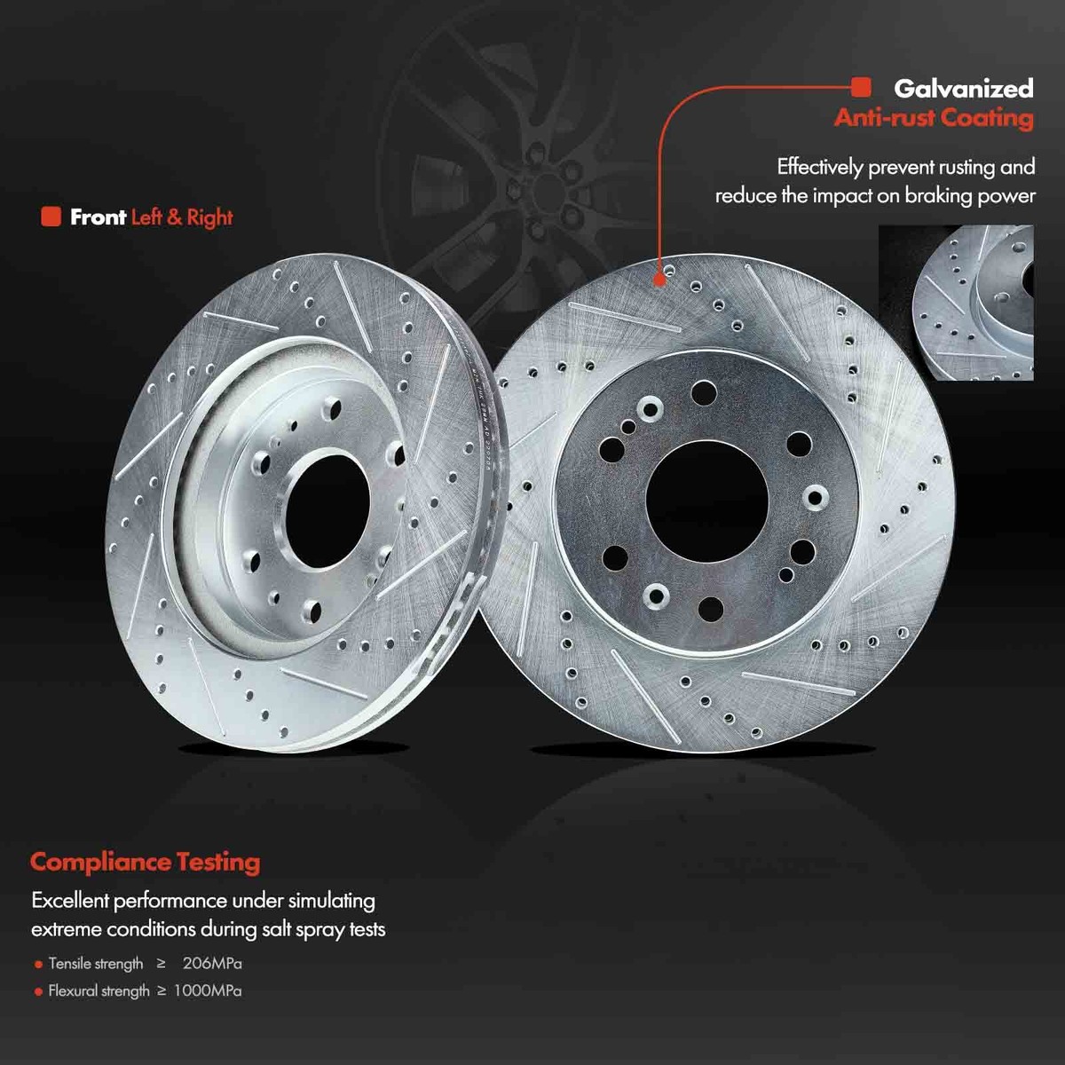 Brake Kit Pair Of Rear Brake Rotors For Chevy/GMC Trucks & SUVs ...