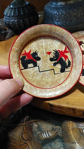 Juego de 4 carteles de bebida vintage ocupados Japón pintados a mano Scotty dogs - Imagen 6 de 10