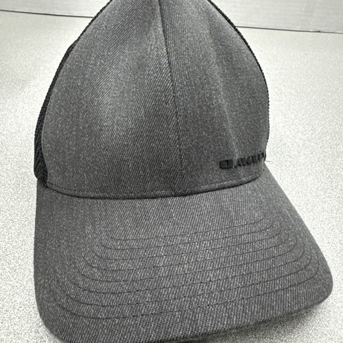 Oakley Flexfit Trucker Hat Black Mesh Back Baseball Cap L XL Yupoong Stretch Fit - Picture 8 of 13