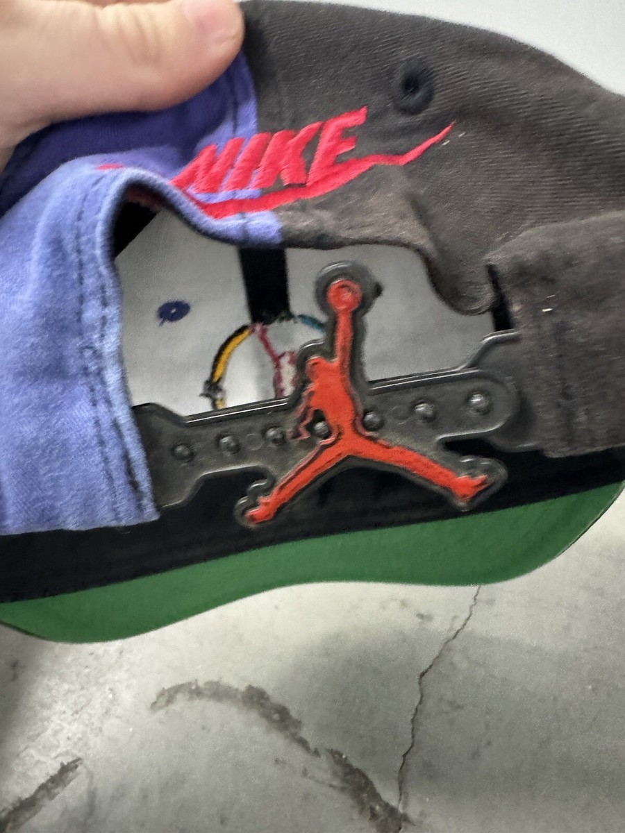 Nike Air Jordan color block aqua 8 jumpman snapback hat