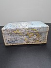 Porcelain Fabienne Jouvin Paris - Map Trinket Box w/ Lid - 8 5/8 × 4 1/2 × 2 3/4