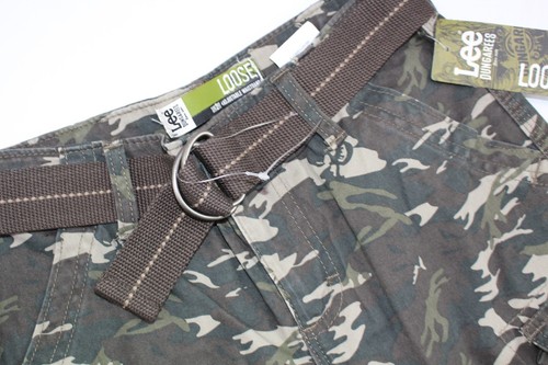 Lee Dungarees Loose Boys Camo Green Shorts Size 10 R NWT Flat Front Adjustable - Picture 2 of 3