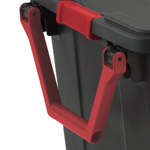40 Gallon Wheeled Industrial Tote Plastic, Black, Set of 2 - Picture 11 of 12