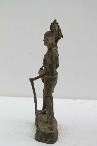 Antiguo Hecho a Mano Tribal Bastar Hombre Mujer Estatuilla Rich Patina NH1493 - Imagen 8 de 11