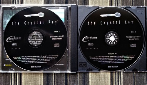 THE CRYSTAL KEY PC GAME CD 1999 2 DISC WINDOWS/MAC EUC Dream Catcher Interactive - Picture 3 of 3