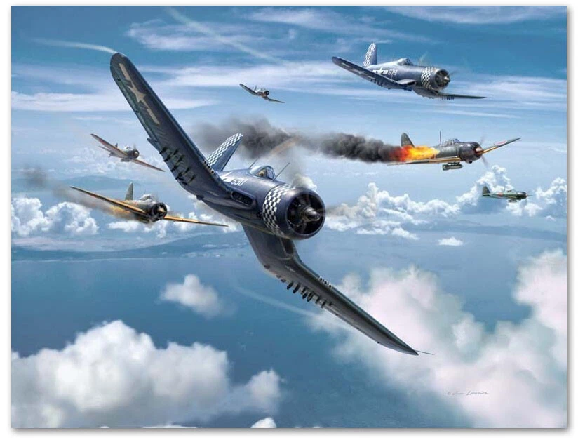 Checkmate - art print by Jim Laurier - F4U Corsair | eBay