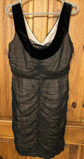 Marks and Spencer Limited Collection Black Ruched Occasion Wiggle Dress Size 12