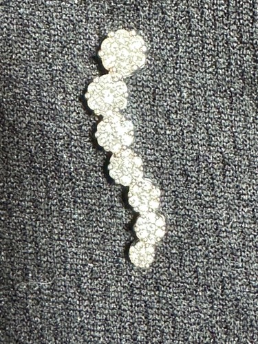 Damen Anhänger Glück 7 italienisches Horn Vintage weiß 14K mit 49 Diamanten - Bild 1 von 7