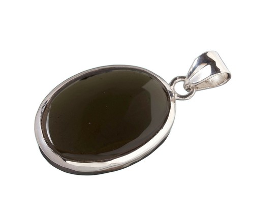 Rauchquarz Edelstein Anhänger 925 Silber / Smoky Quartz F788 - Picture 2 of 2