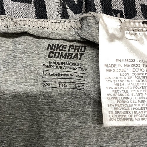 NIKE Pro Combat Graphic Elastic Waist Grey Compression Shorts Boy's Size 2XL - Picture 11 of 11
