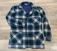 Pendleton 70's Wool Blue Plaid 49er Mens M Cruiser Mackinaw Jacket Vintage
