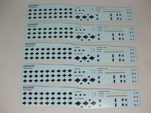 5 Space Wolves Transfer Sheets Marines Indomitus Warhammer 40.000 40k GW - Bild 1 von 2