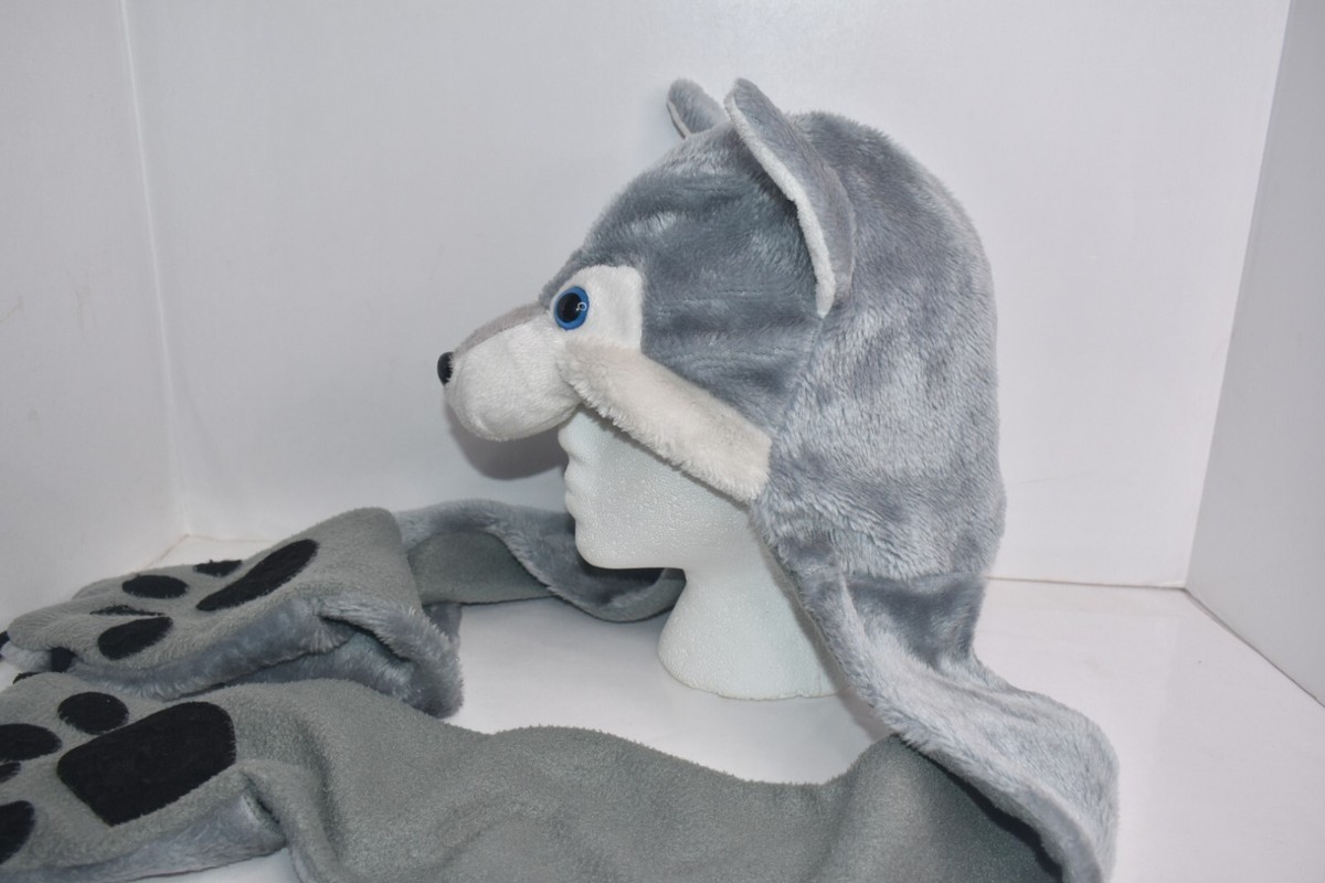 Husky hat with paws sales