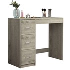 Wooden Office Desk 3 Drawer Computer Laptop Home Study Writing Student Table Ash