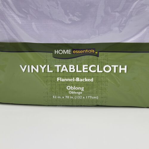Vinyl Tablecloth Flannel Backed Oblong 52 X 70 Inch Disc. Easter Lavender Spring - Picture 2 of 4