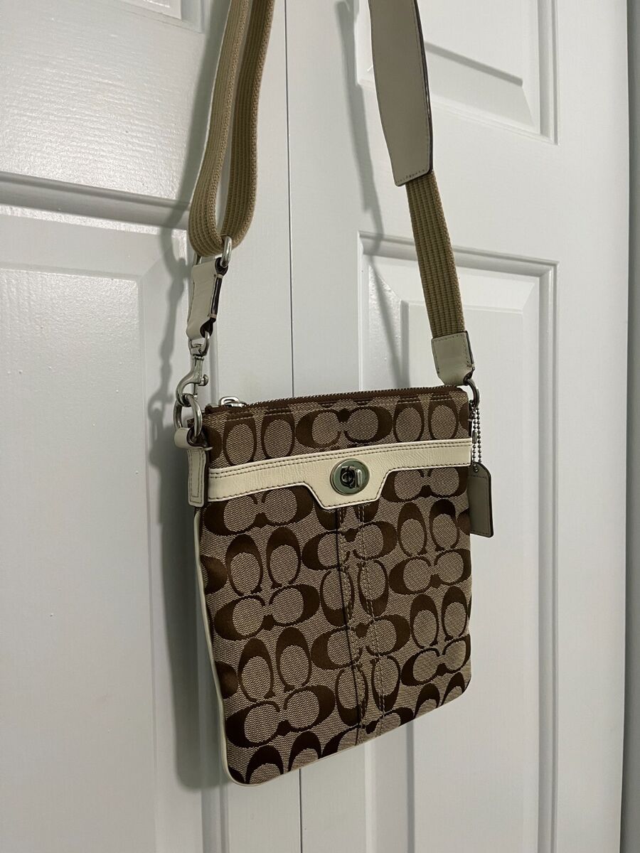 Coach Crossbody Bag With Signature Logo Brown adjustable Coach Crossbody Bag With Signature Logo Brown adjustable