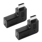 2x 90 Grad Micro USB Buchse auf Typ C Stecker Adapter Für Samsung,  , PC