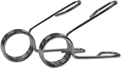 Amber Olympic Barbell 2Inch Spring Clips Collar Clamp Pair Spring 3 Cycle Collar - Picture 3 of 7