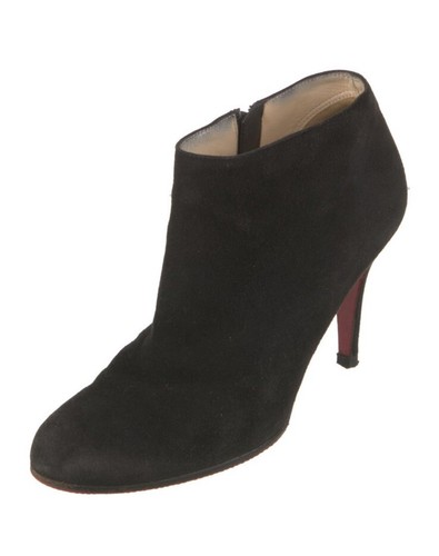 Christian Louboutin Women's Sz 36.5 Black Suede Ankle Boots - Picture 2 of 6